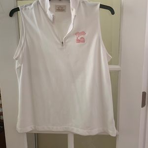 EP Pro "Torrey Pines US Open" Women’s White Sleeveless Golf Shirt Sz XL EUC